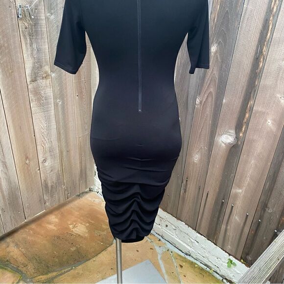 Alice + Olivia sheer black midi dress - Picture 12 of 16